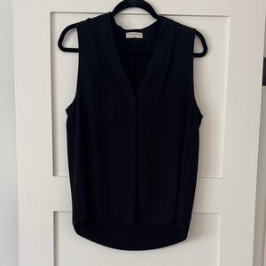 Babaton Black V-Neck Sleeveless Blouse